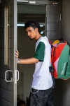 T-Shirt with Green Sleeves